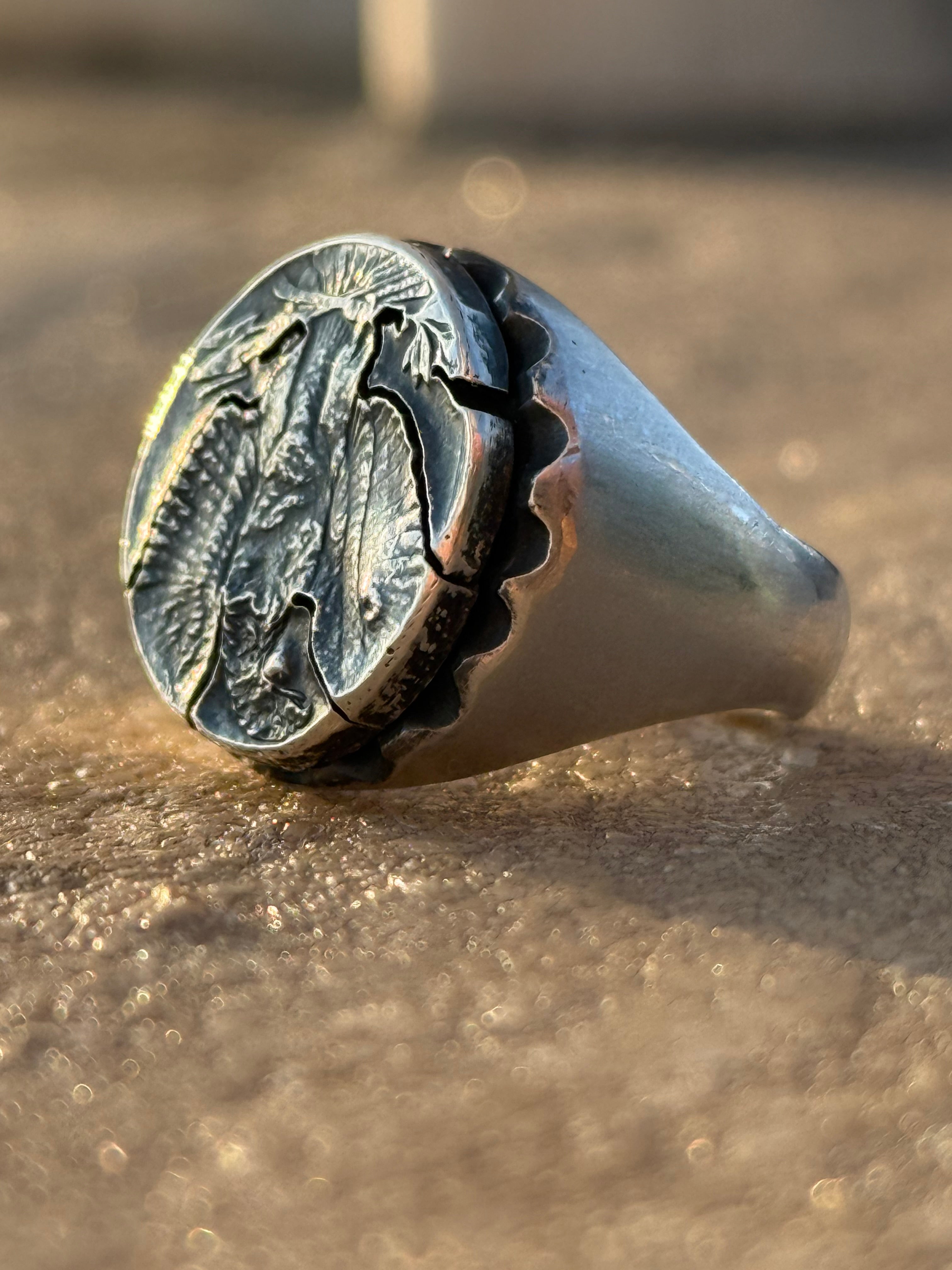 Burned Bird Statement ring